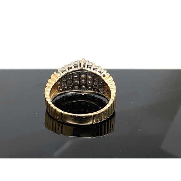 Cocktail Ring Diamond 14k Yellow Gold Cluster 0.75ctw Estate Women's Size 6.5 - Picture 12 of 14